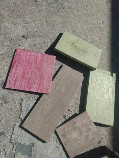 Couple boards, surface protector board or use under a plant pot, teapot trivet , tile piece use for...