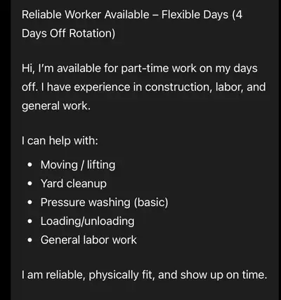 looking for part time job , View more