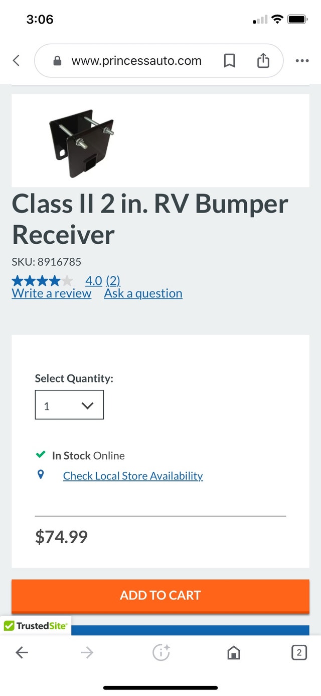 Rv bumper receiver Travel Trailers & Campers Saskatoon Kijiji