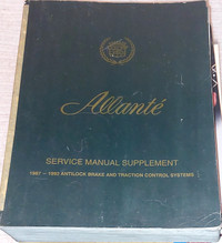 1987-92 Cadillac ALLANTE Brake Traction Service Manual