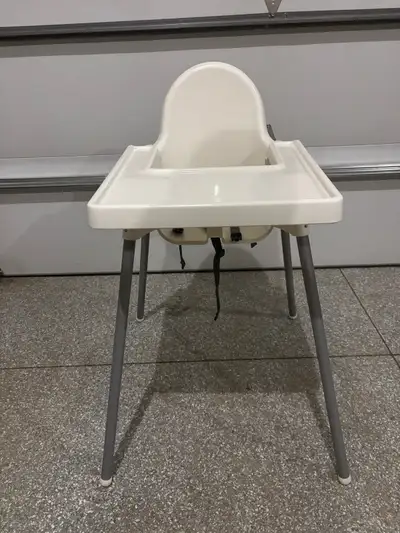 IKEA Baby Highchair For Sale. GUC. Adjustable strap for baby waist and clip-on legs. One clip on tra...