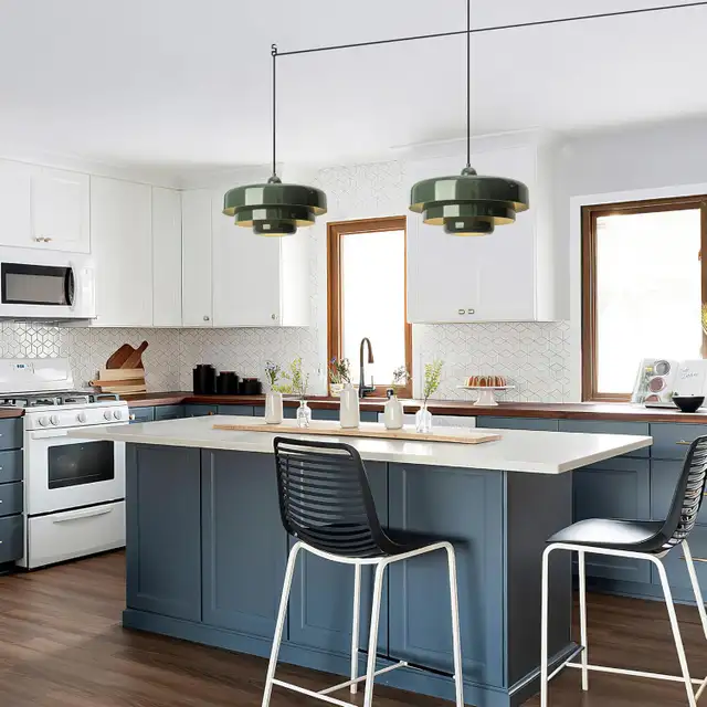 DoungRos Plug-in Green Pendant Light Fixtures, 16FT Hanging Lig in Indoor Lighting & Fans in Calgary - Image 4