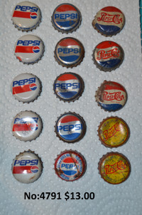 Lot de 15 bouchons vintages Pepsi