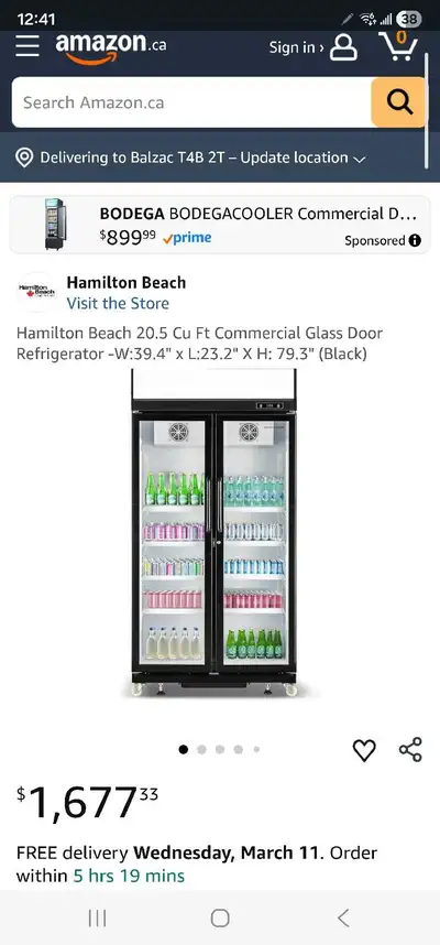 Hamilton Beach 39" 20.57 cu. ft Commercial 2 Door Glass Display, View more