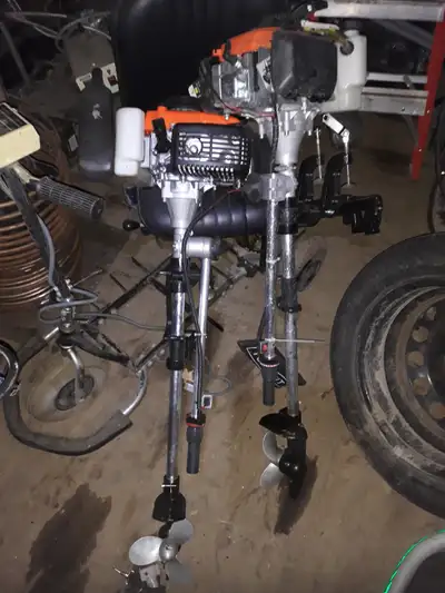 Brand new. 525$ each true 4hp. 60cc 4 stroke. Ready to run. Good for canoe or a kicker for a bigger...