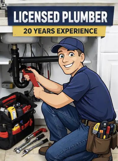 Licensed Plumber | 20 Years Experience | Side Jobs, View more