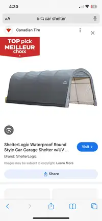  I am looking to buy a car shelter  frame
