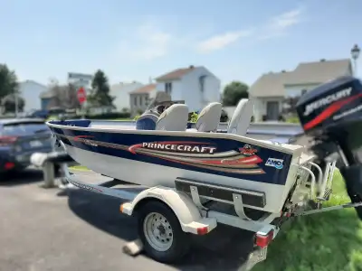 Bateau de pêche, chaloupe Princecraft Modèle Pro séries 167 SC Année 2004 Moteur Mercury 50 HP 4 tem...