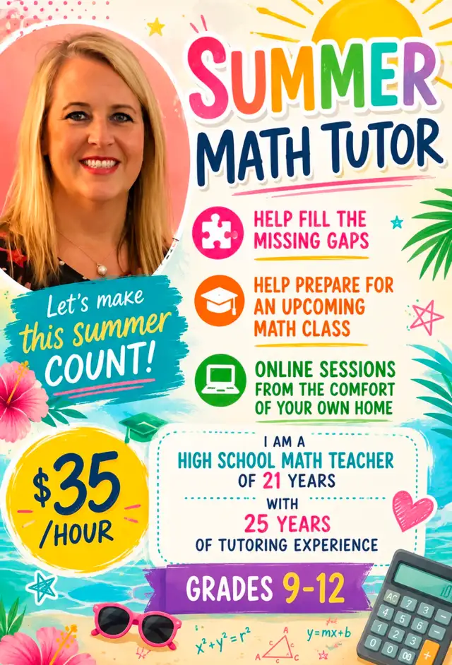 Summer Math tutoring458403941083392000