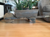 Cedar planter wheelbarrow 