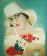 Rose Lady Oil Painting