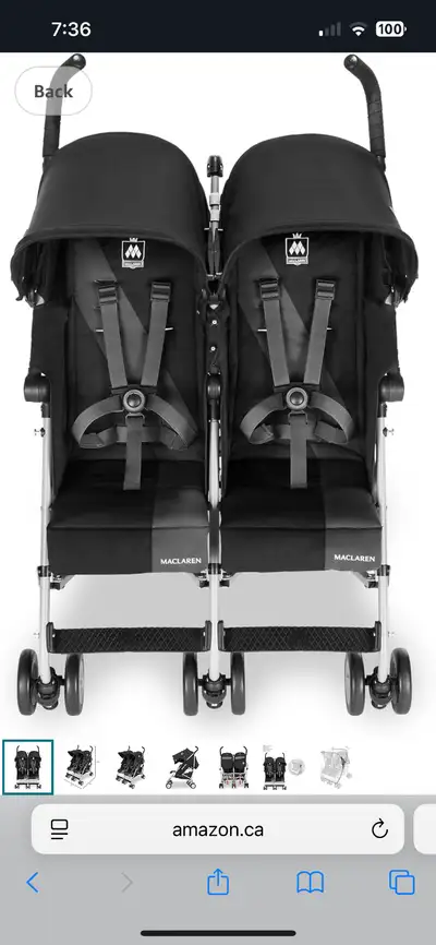 Maclaren Double Stroller, View more