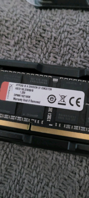 Kingston HyperX impact,  2x8Gb DDR3-1600/PCL3-12800 sodimm 1.35v in System Components in St. Catharines - Image 3