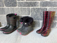 Girl’s winter and rain boots - Size 5-3-5
