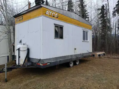 Older ATCO . Bathroom , kitchen , shower, propane stove and fridge good project or spare place for y...