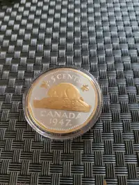 2023  5 cent  1947 Maple Leaf Mark