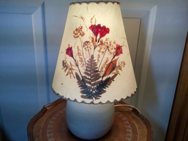 #2 Vtg Dornbusch Parchment Shade Lamp on a Beige Pottery Base  in Indoor Lighting & Fans in Belleville