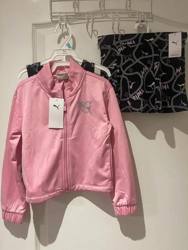 Puma girl’s Track Jacket, Tank & Skort Set