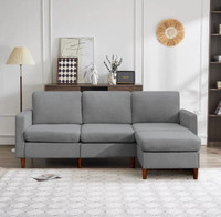 velvet coxy Endure L shape 3 seater velvet sectional sofa couch