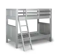 Brand New - Twin Over Twin WOOD BUNK BED (Grey color)