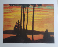 SUNSET KEMPENFELT BAY print by LAWREN HARRIS