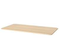 Plateaux de table, chêne plaqué blanchi, 160x80 cm (63x31 1/2 ")
