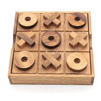 BSIRI Tic Tac Toe Wooden Board Game