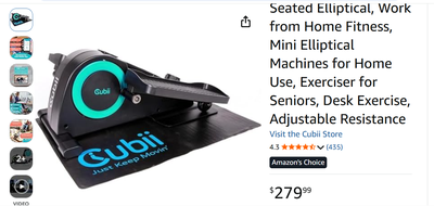 Seated Elliptical Machine- never used!, View more