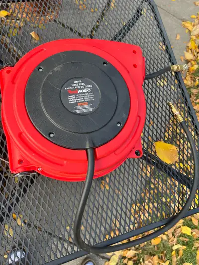 50’ 1/4” air hose and reel, View more