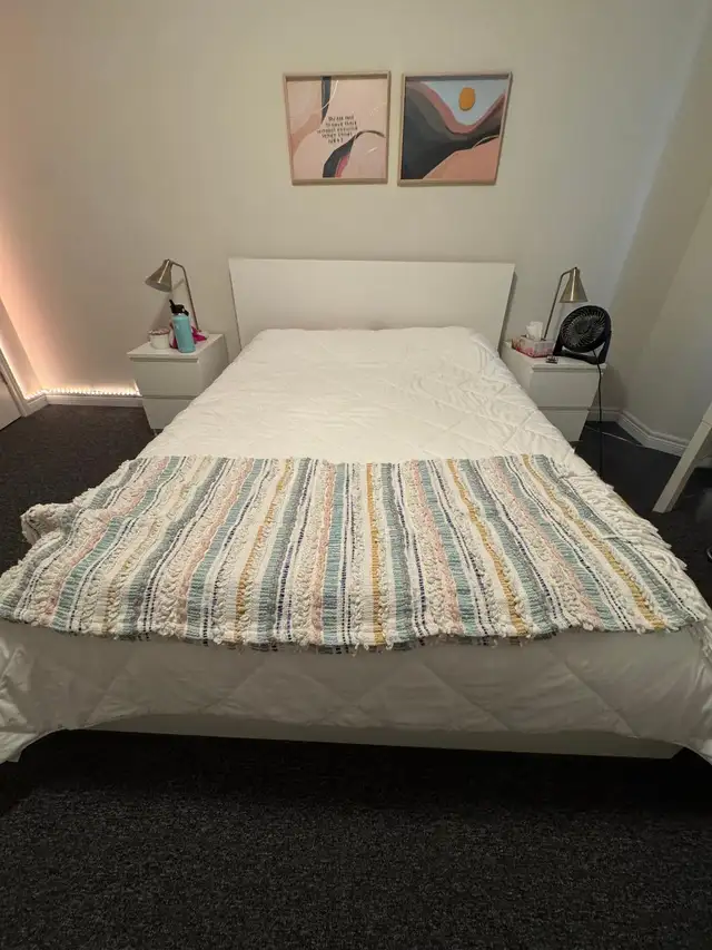 White Ikea Malm Queen Size Bed Frame63347539445123127