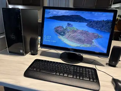Dell Desktop + 27” Monitor + Speakers – Complete Setup, View more