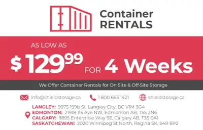 Check out Shield Storage! Where we take pride in securing your belongings on or off site. Need help...