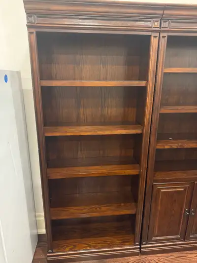 Dark Wood Bookcase with Lower Cabinet, View more