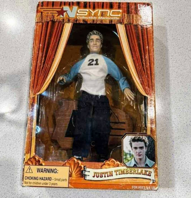 New open box NSYNC Justin Timberlake Collectible Marionette Doll in Toys & Games in Hamilton