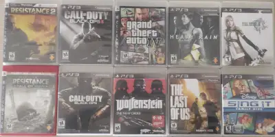 Sony PS3 games / jeux COD, Minecraft & GTA (prices in desc), View more