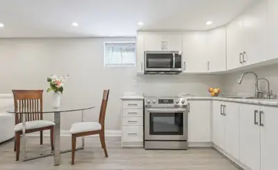 This beautifully renovated basement unit offers 1 spacious bedroom plus a den/office, 1 full bath, a...