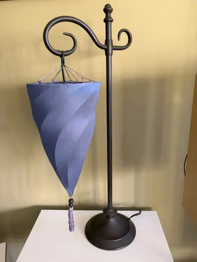 Table pendant Lamp with Swirl Shade 28 inches tall, View more