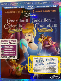 Cinderella 2 & 3 / special edition Blu-ray DVD bil 15$