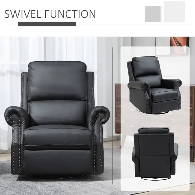 Manual Recliner Chair 360° Swivel Rocking Armchair Sofa in Chairs & Recliners in Markham / York Region - Image 7
