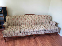 Antique Couch and Chair with footstool