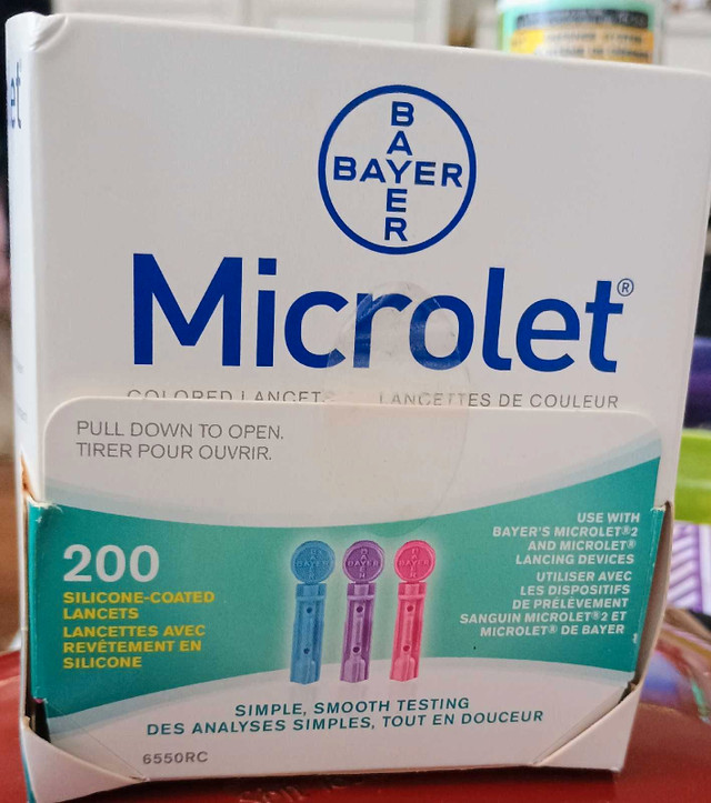 Bayer Microlet Lancets - 200 Count in Health & Special Needs in City of Toronto