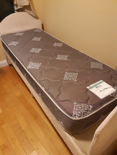twin bed and camp cot, View more