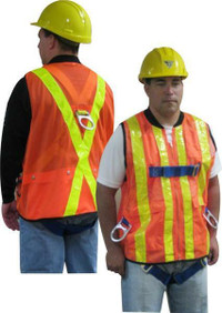 WORKHORSE® FULL BODY HARNESS WITH INTEGRATED TRAFFIC VEST