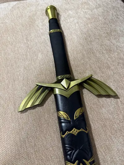 Legend of Zelda Master Sword – Dark Link Skyward Replica with Scabbard Unleash the power of Dark Lin...