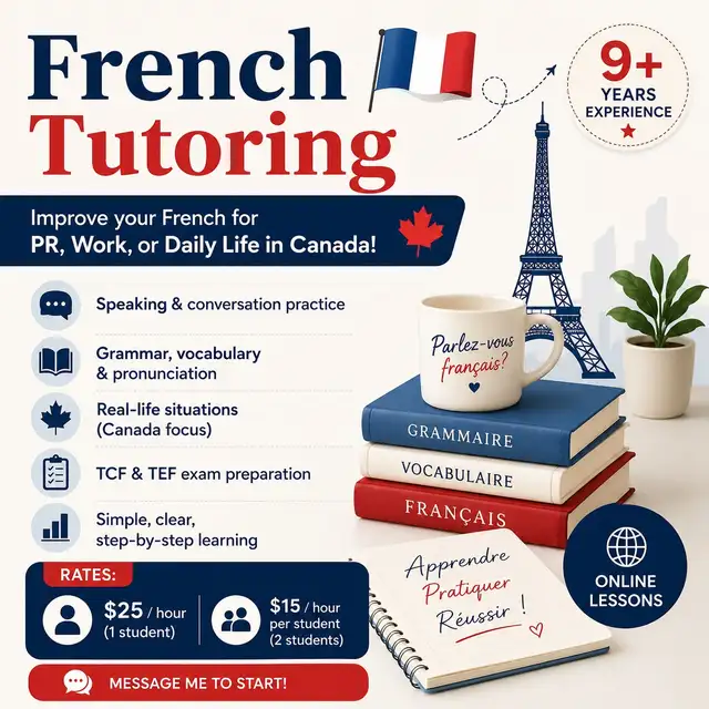 French tutor for adults 