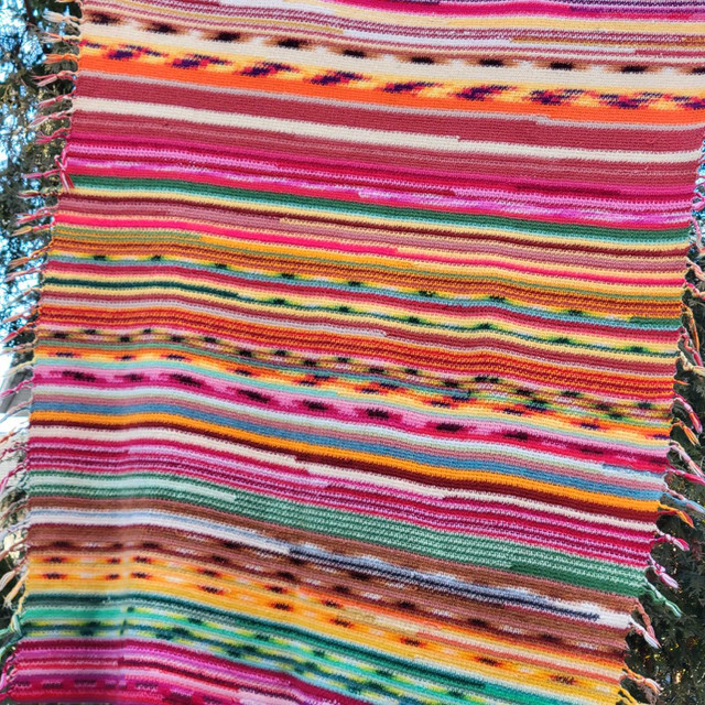 Hand Knitted Mexican Wool Blanket! Picnic Blankets  in Home Décor & Accents in Hamilton - Image 2