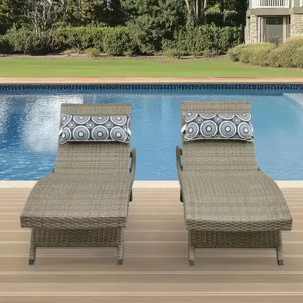 Nature All-Weather Adjustable Resin Outdoor Patio Chaise Lounger in Patio & Garden Furniture in Markham / York Region - Image 3