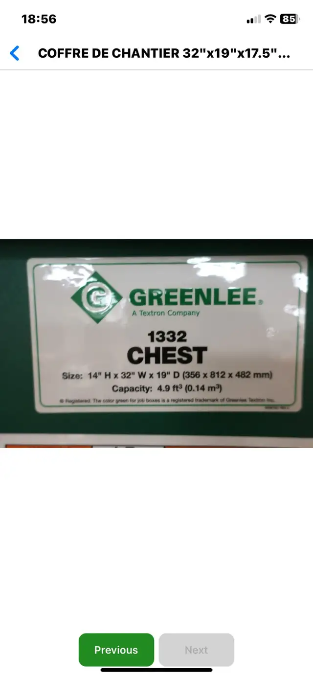 Greenlee Tool Box63838169402627123