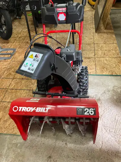 powerful snow blower in good condition Troy-Bilt Storm 2600 26-in. 208cc 2-Stage Gas Snow Blower wit...