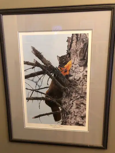 Large Ducks Unlimited numbered print. Matted and framed by DU. From DU event. In excellent condition